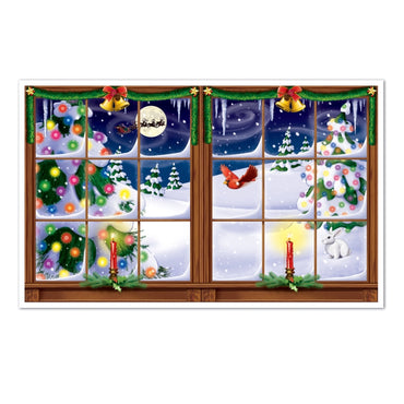 Snowy Christmas 3ft 2in x 5ft 2in Each - Party Savers