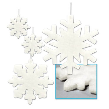 Fluffy Snowflakes 4pk - Party Savers