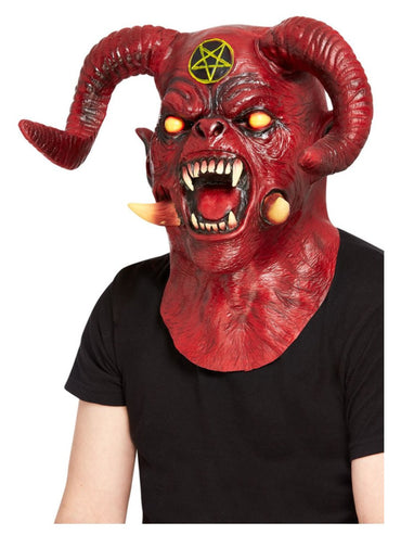 Deluxe Satanic Devil Overhead & Neck Mask each