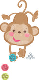 Fisher Price Baby Monkey SuperShape Foil Balloon 101cm - Party Savers
