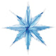 2-Tone Metallic Snowflakes Blue And Silver 11.5in 2pk - Party Savers