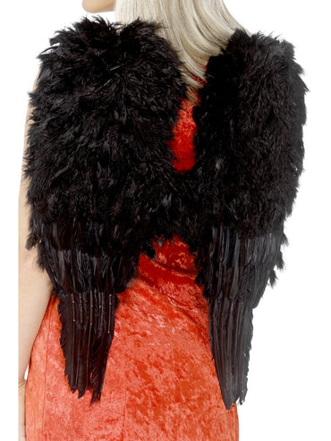 Black Feather Angel Wings - Party Savers