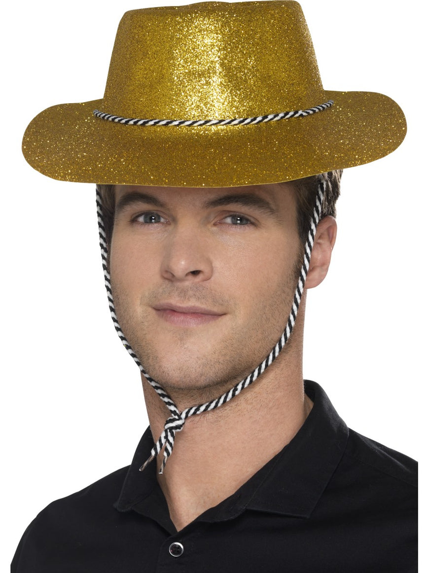 Gold Cowboy Glitter Hat - Party Savers
