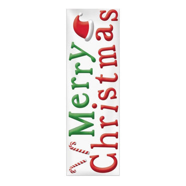 Merry Christmas Gel Cling Decoration 53cm x 16cm Each - Party Savers