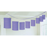 New Purple Paper Lantern Garland 365cm Each - Party Savers
