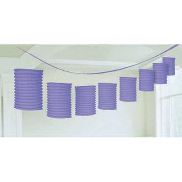 New Purple Paper Lantern Garland 365cm Each - Party Savers