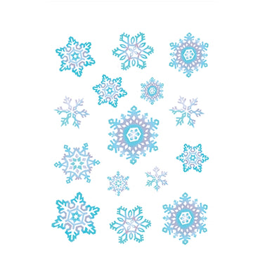 Crystal Snowflake Clings 12in x 17in - Party Savers