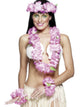 Hawaiian Set Pink Pink with Garland, Headband and Wristband - Party Savers