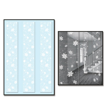 Snowflake Party Panels 12in x 6ft 3pk - Party Savers