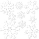 Snowflake Cutouts White 5in-12in 9pk - Party Savers