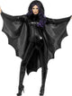 Black Vampire Bat Wings With High Collar - Party Savers