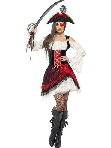 Womens Costume - Glamorous Lady Pirate - Party Savers
