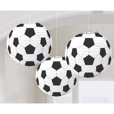 Soccer Fan Paper Lanterns 3pk