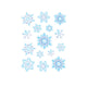 Snowflake Stickers 4.75in x 7.5in - Party Savers