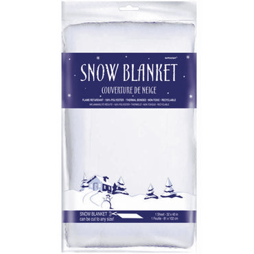 Snow Blanket Decoration Polyester 81cm x 101cm Each - Party Savers