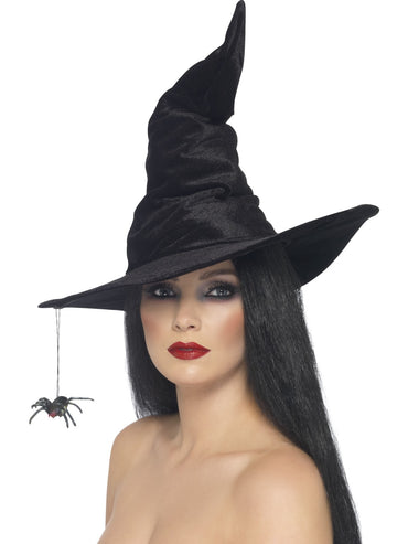 Black Velour Witch Hat - Party Savers