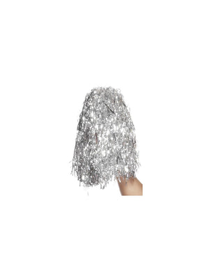 Silver Pom Poms Metallic - Party Savers