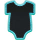 Baby Boy Bodysuit Shaped MDF Glittered Easel - Party Savers