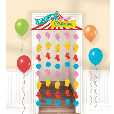 Carnival Games Door Curtain Welcome To The Carnival 1.95m x 99cm - Party Savers