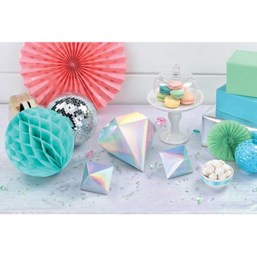 Shimmering Party Iridescent 3D Table Decorations 3pk - Party Savers