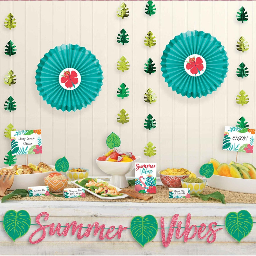 Tropical Jungle Summer Deluxe Buffet Decorating Kit - Party Savers
