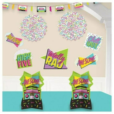 Awesome Party 80's Plastic Room Decorating Kit - Party Savers
