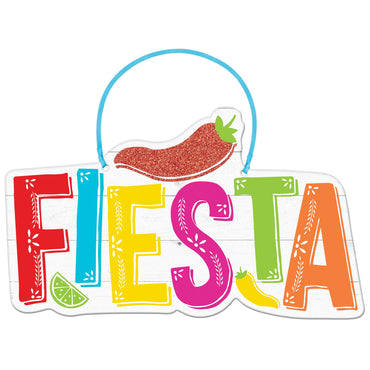 Fiesta Hanging MDF Sign - Party Savers