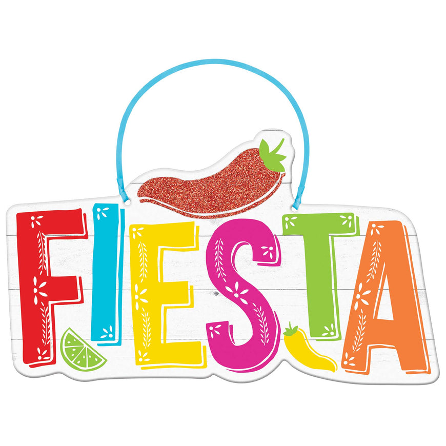 Fiesta Hanging MDF Sign - Party Savers