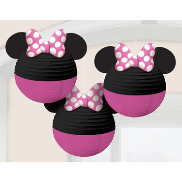 Minnie Mouse Forever Paper Lanterns with Bows & Ears 3pk