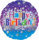 Happy Birthday Bright Stars Self Sealing Foil Balloon 45cm - Party Savers