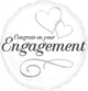 Two Hearts Engagement Foil Balloon 45cm - Party Savers