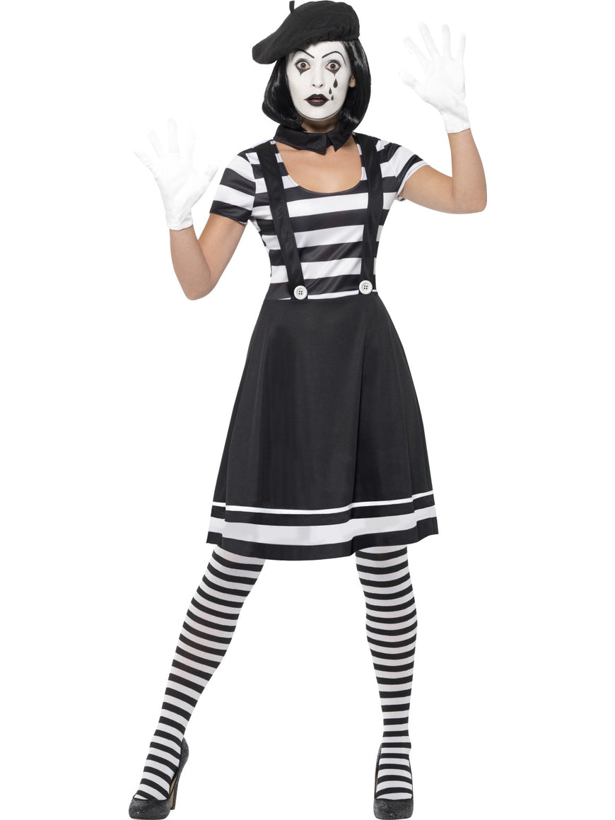 Womens Costume - Lady Mime Artist - Party Savers