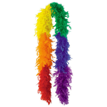 Rainbow Feather Boa - Party Savers