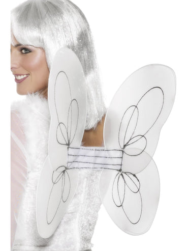 White Angel Glitter Wings - Party Savers
