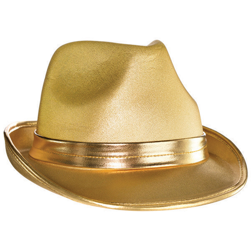 Gold Fedora Hat - Party Savers