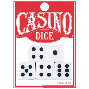 Casino Place Your Bets Playing Dice 5pk - Party Savers