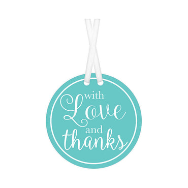 Robin Egg Blue With Love & Thanks Tags 25pk - Party Savers