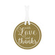 Gold With Love & Thanks Tags 25pk - Party Savers