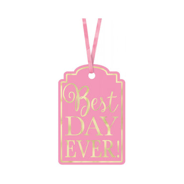 Pastel Pink Best Day Ever Tags 25pk - Party Savers