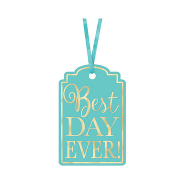 Robin Egg Blue Best Day Ever Tags 25pk - Party Savers