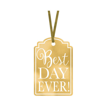 Gold Best Day Ever Tags 25pk - Party Savers