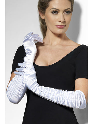 White Temptress Gloves - Party Savers