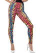 Multi Coloured Neon Leopard Print Leggings - Party Savers