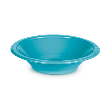 Caribbean Blue Plastic Bowls 355ml 20pk - Party Savers