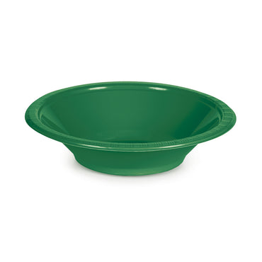 Green Plastic Bowls 355ml 20pk - Party Savers