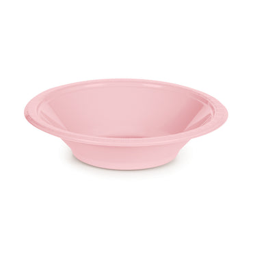 Pastel Pink Plastic Bowls 355ml 20pk - Party Savers