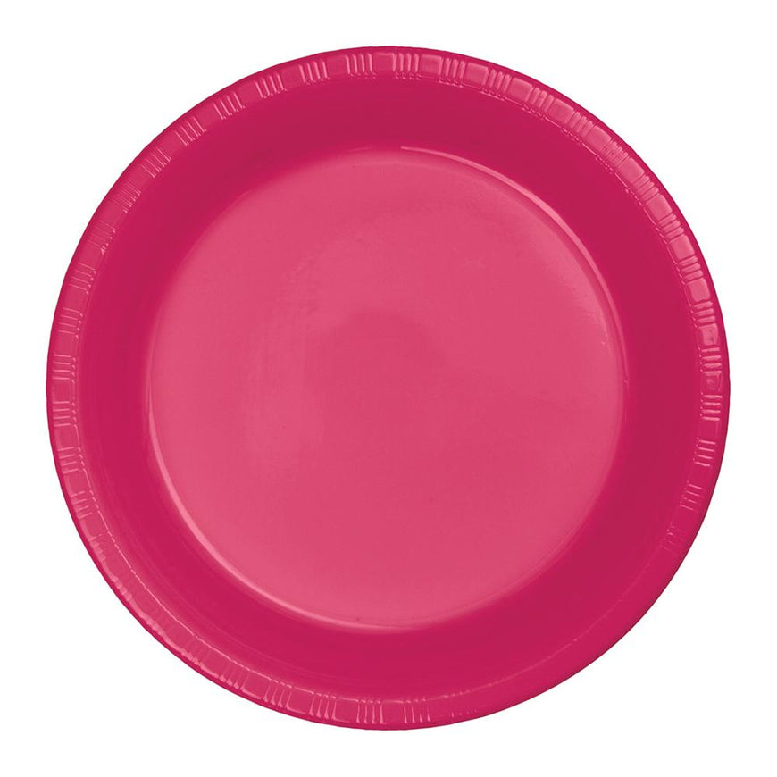 Berry Plastic Lunch Plates 23cm 20pk - Party Savers