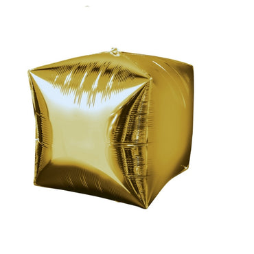 Gold Cubez Foil Balloon 38cm x 38cm - Party Savers
