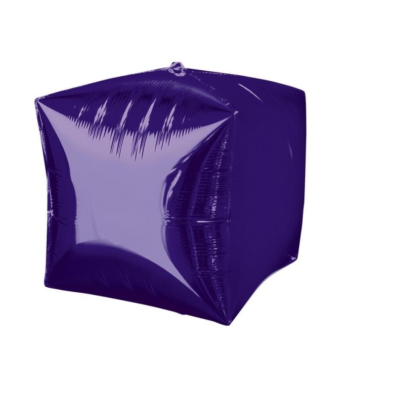 Purple Cubez Foil Balloon 38cm x 38cm - Party Savers