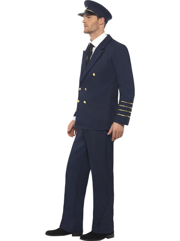 Mens Costume - Navy Blue Pilot - Party Savers